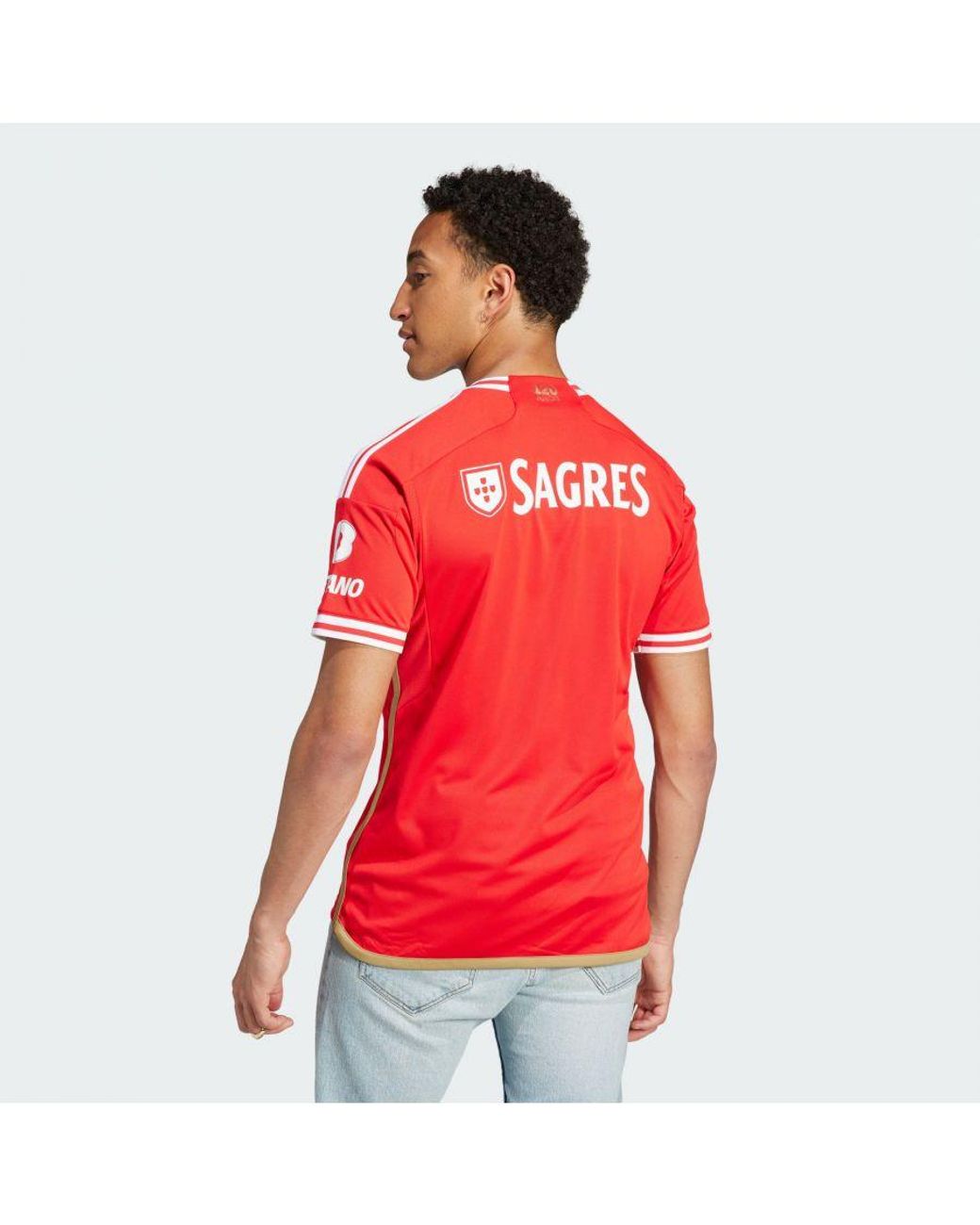 Adidas Originals Red Benfica 23/24 Home Jersey for men