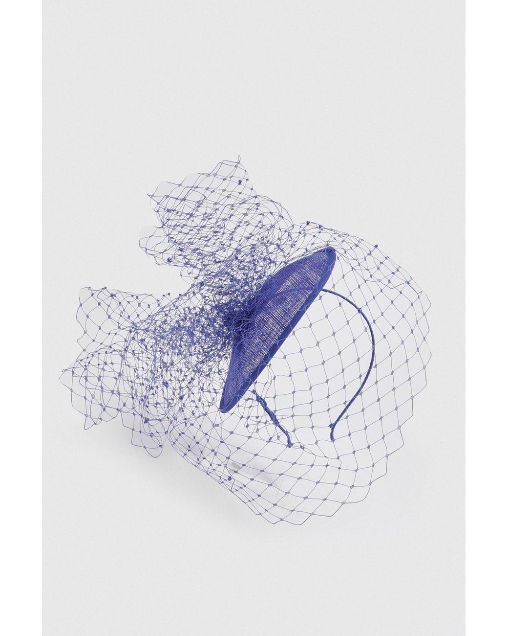 Karen Millen Blue Net Headband Fascinator
