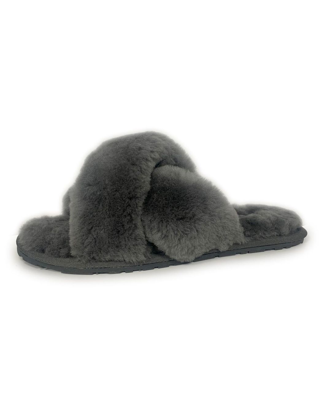 Aus Wooli Black Australia Sheepskin Wool Brighton Slippers