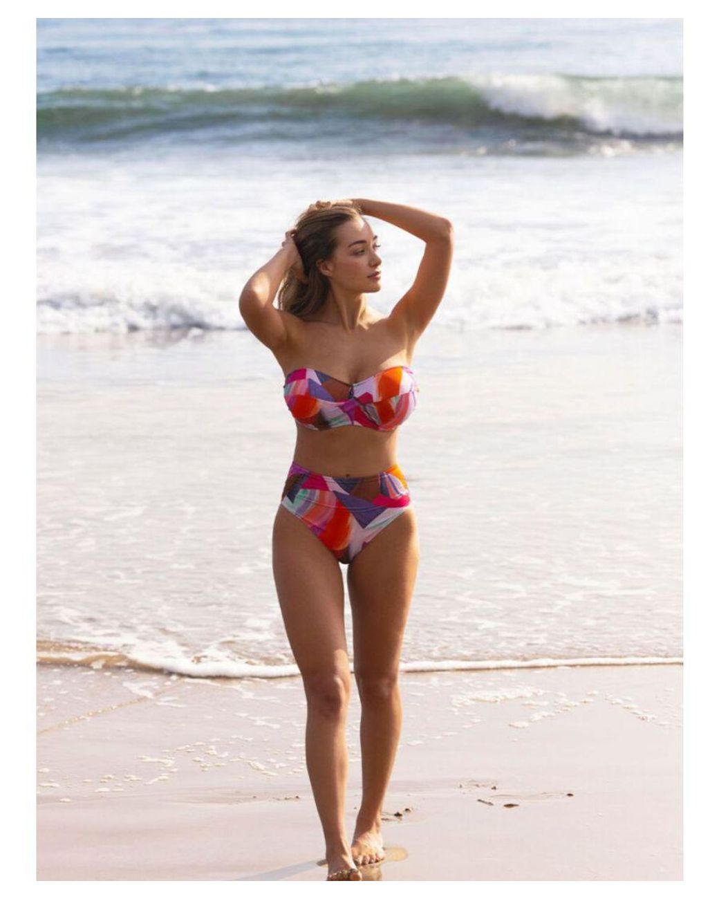 Fantasie Red Aguada Beach Bandeau Bikini Top