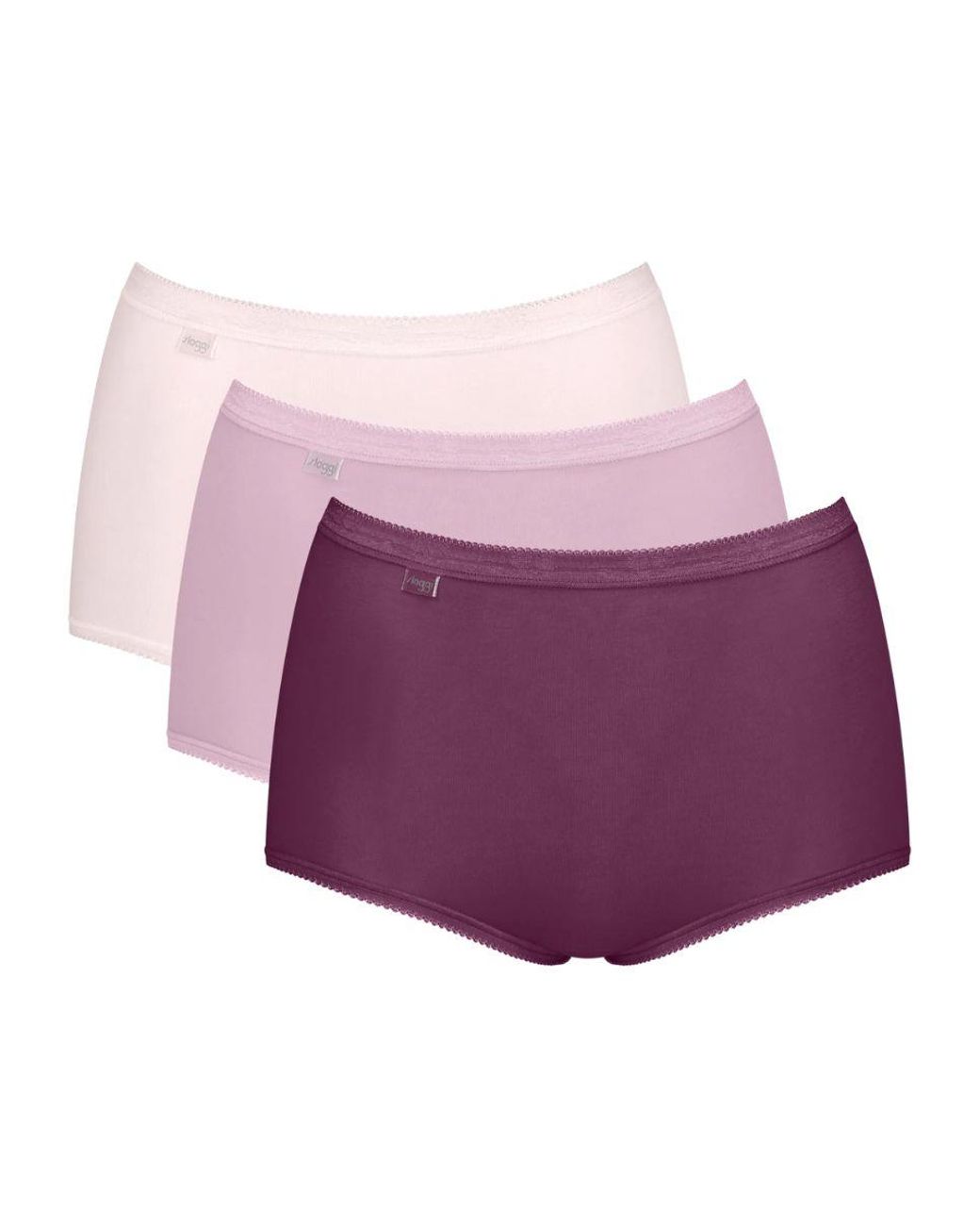 Sloggi Purple Basic+ Maxi 3 Pack Briefs