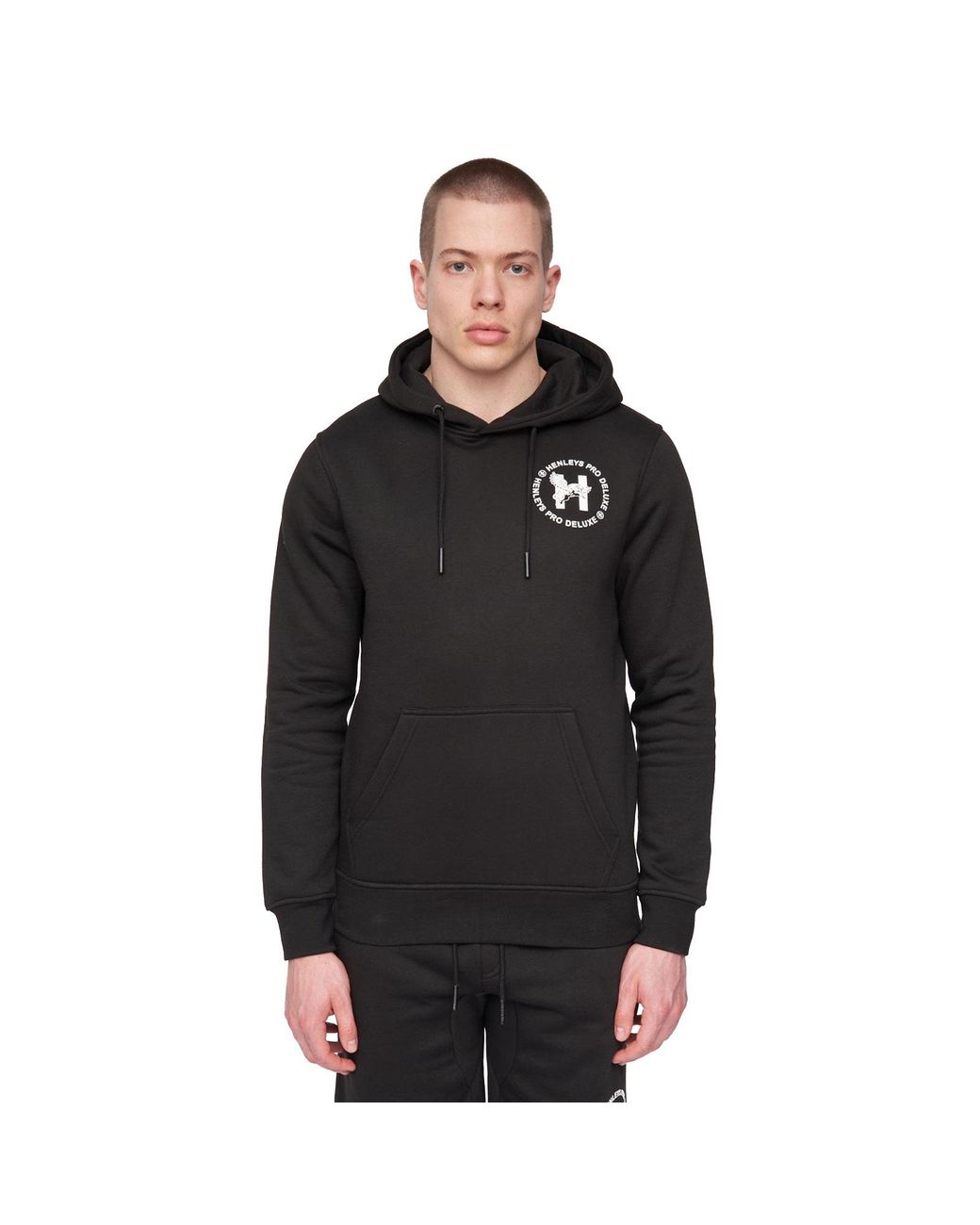 Henleys Black Metafone Hoodie for men