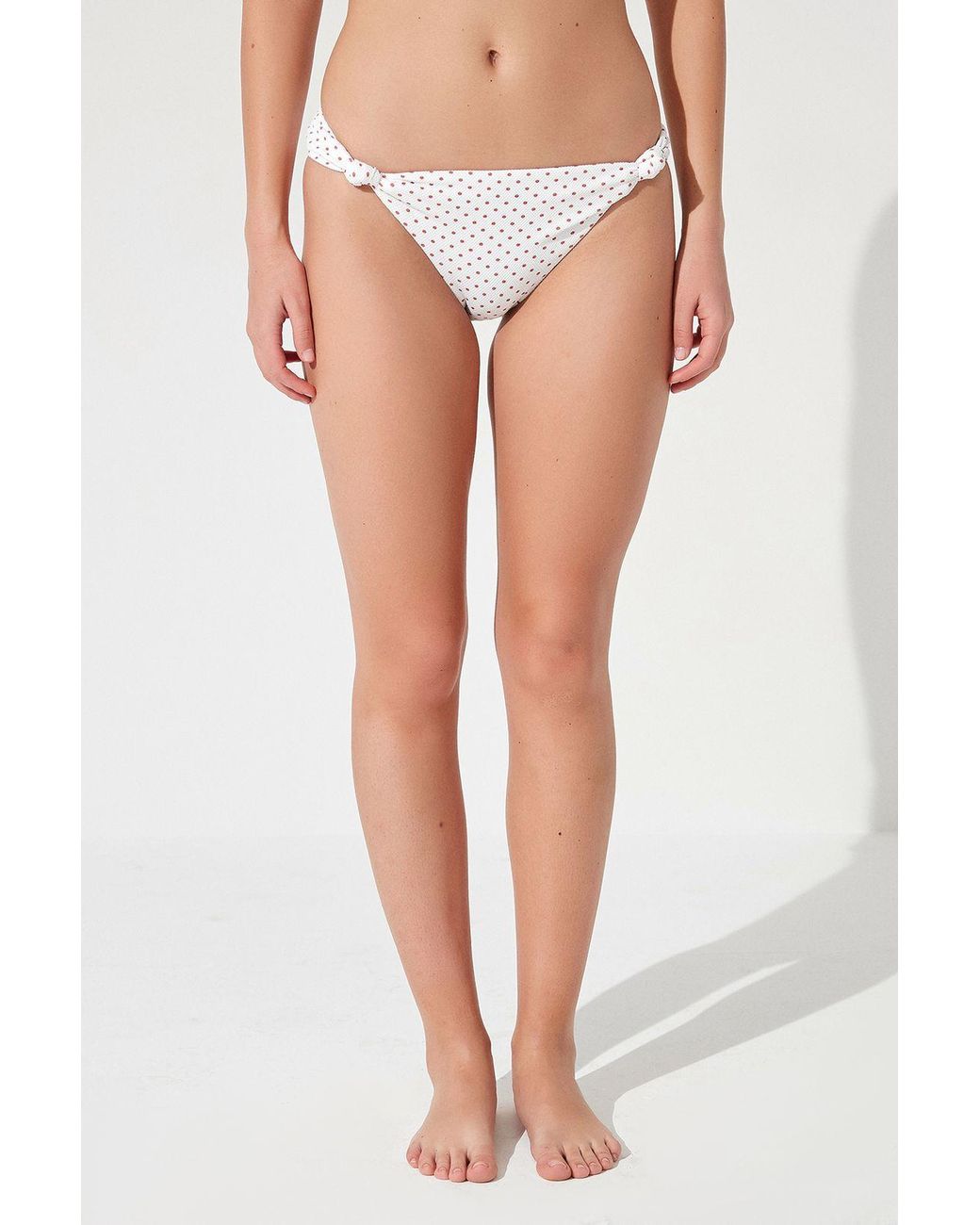 Penti White Low-Waist Polka Dot Hipster Bikini Bottoms