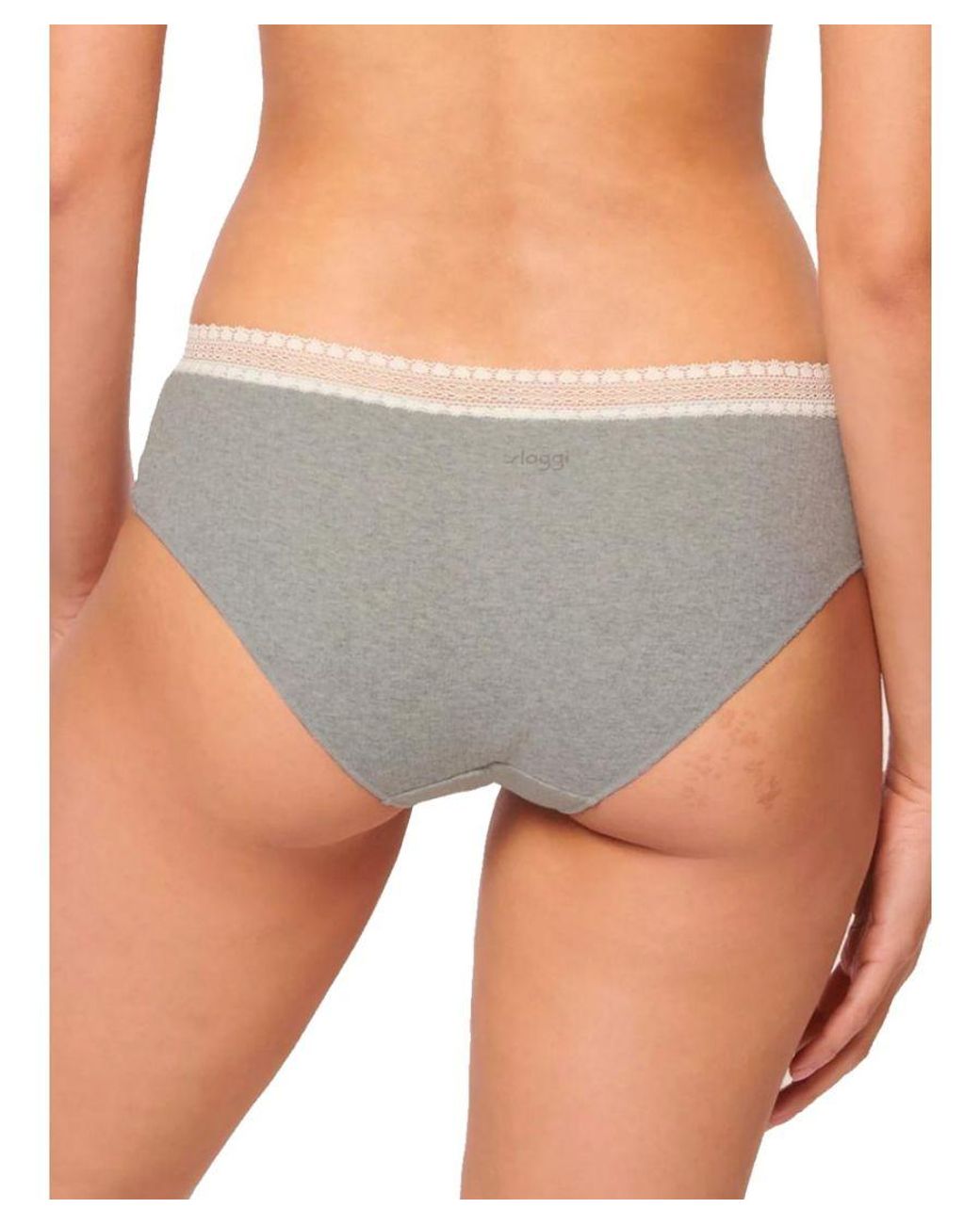 Sloggi Gray Go Ribbed Hipster Briefs 2 Pack