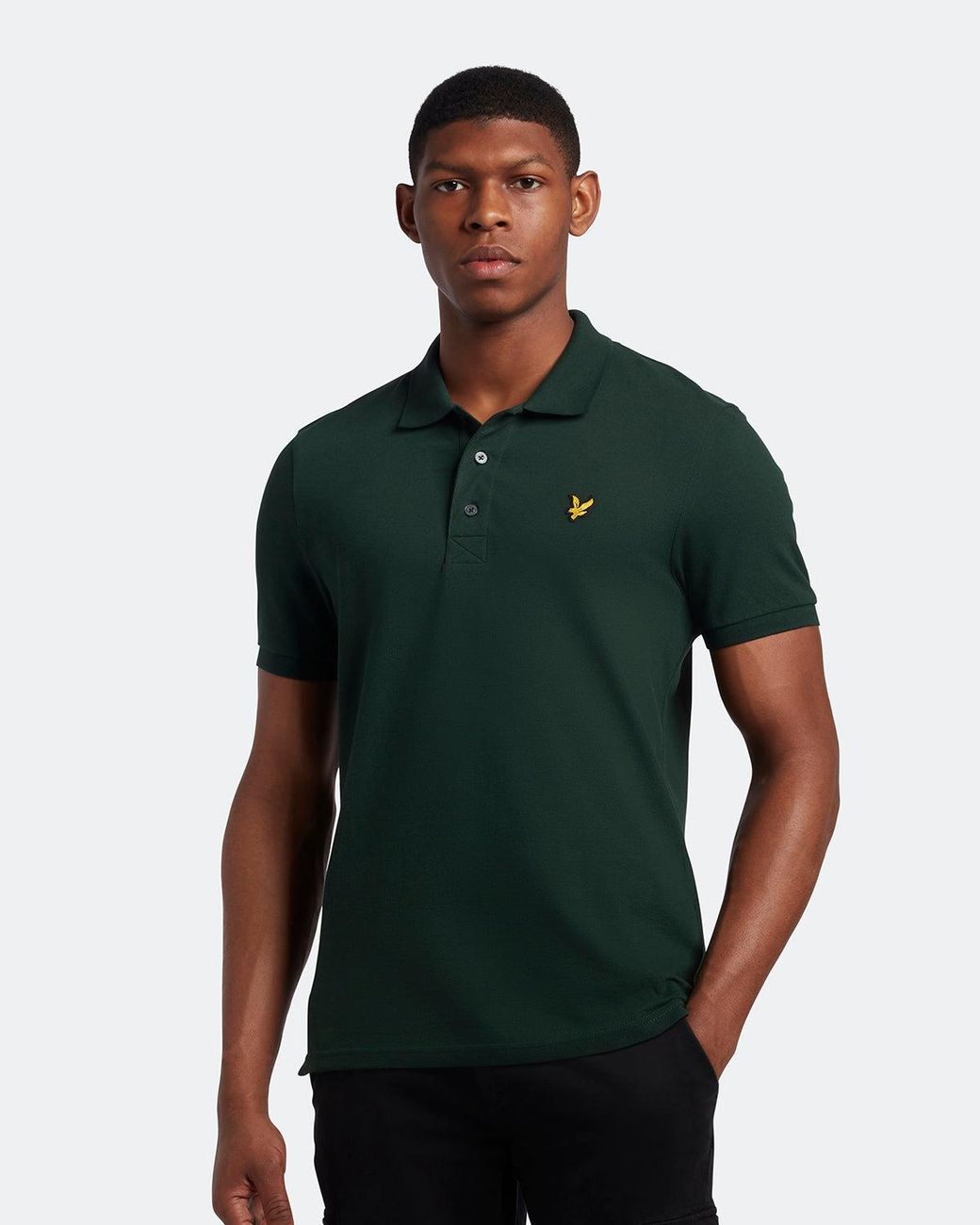 Lyle & Scott Green Plain Polo Shirt for men