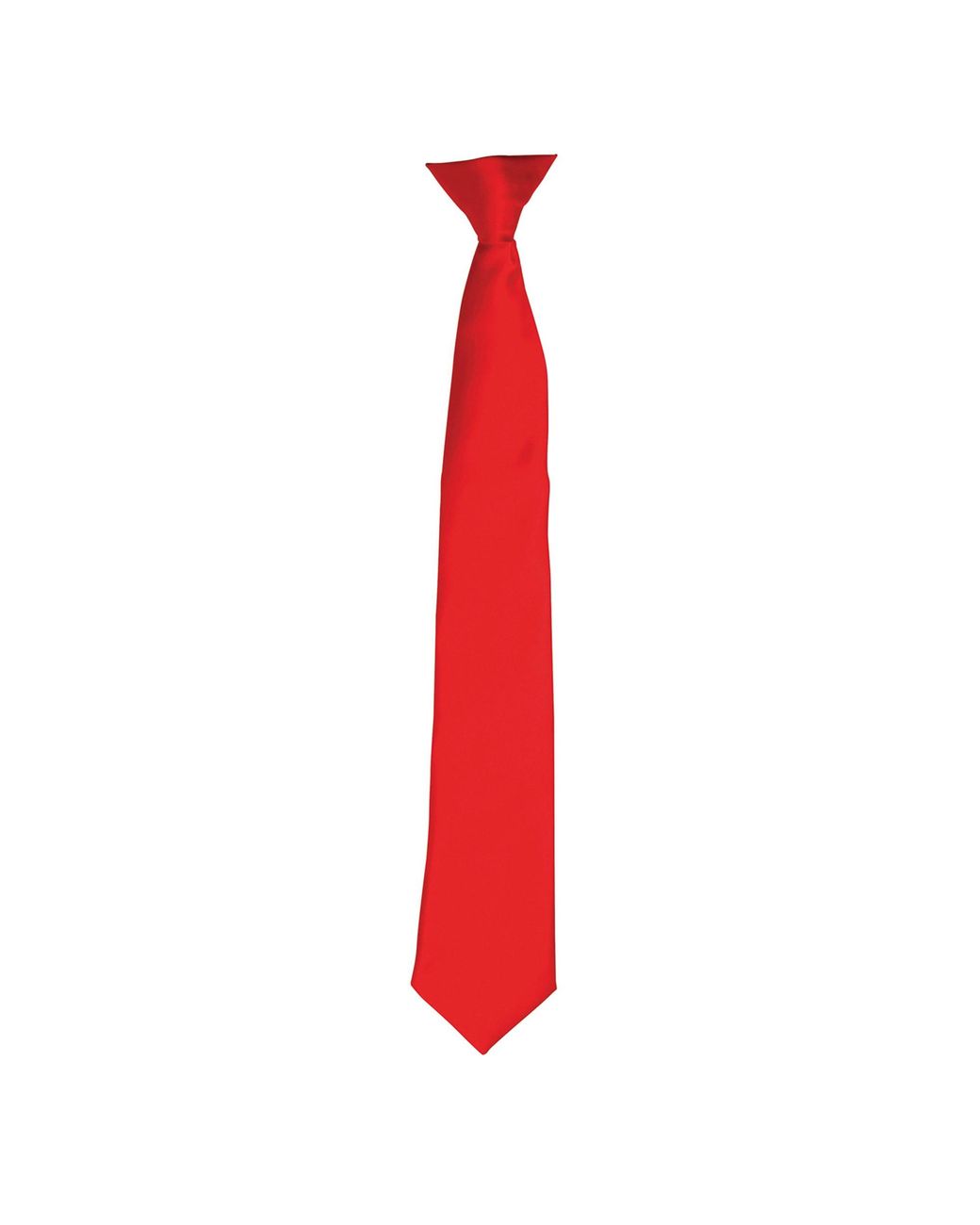PREMIER Red Colours Satin Clip Tie for men