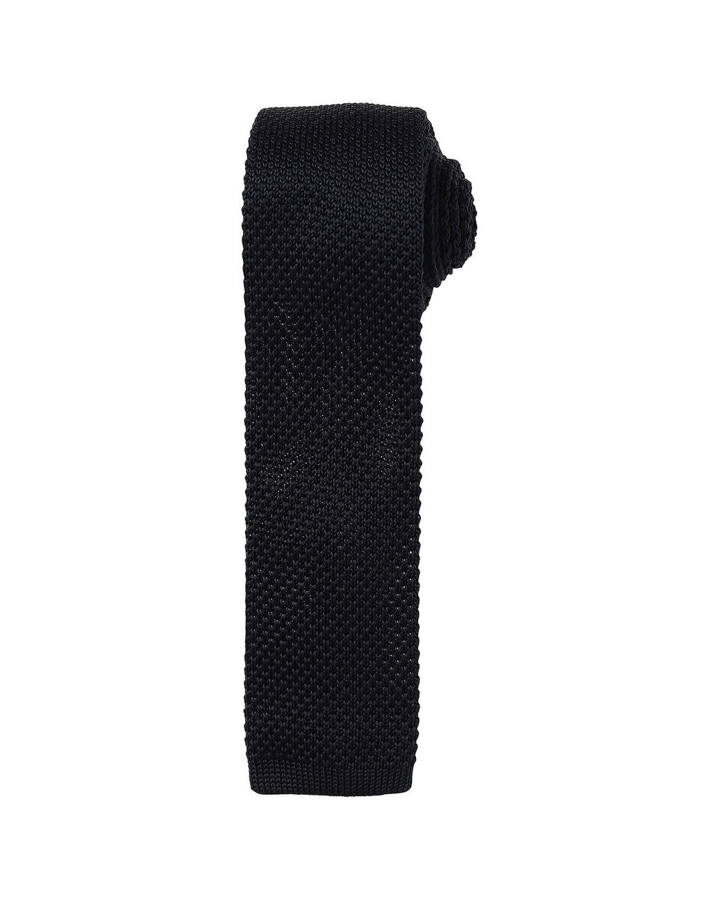 PREMIER Black Adult Slim Knitted Tie