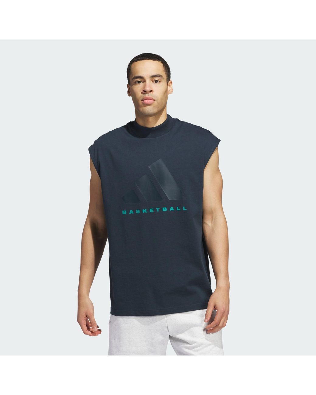 Adidas Originals Blue Basketball Sleeveless Tee (Gender Neutral)