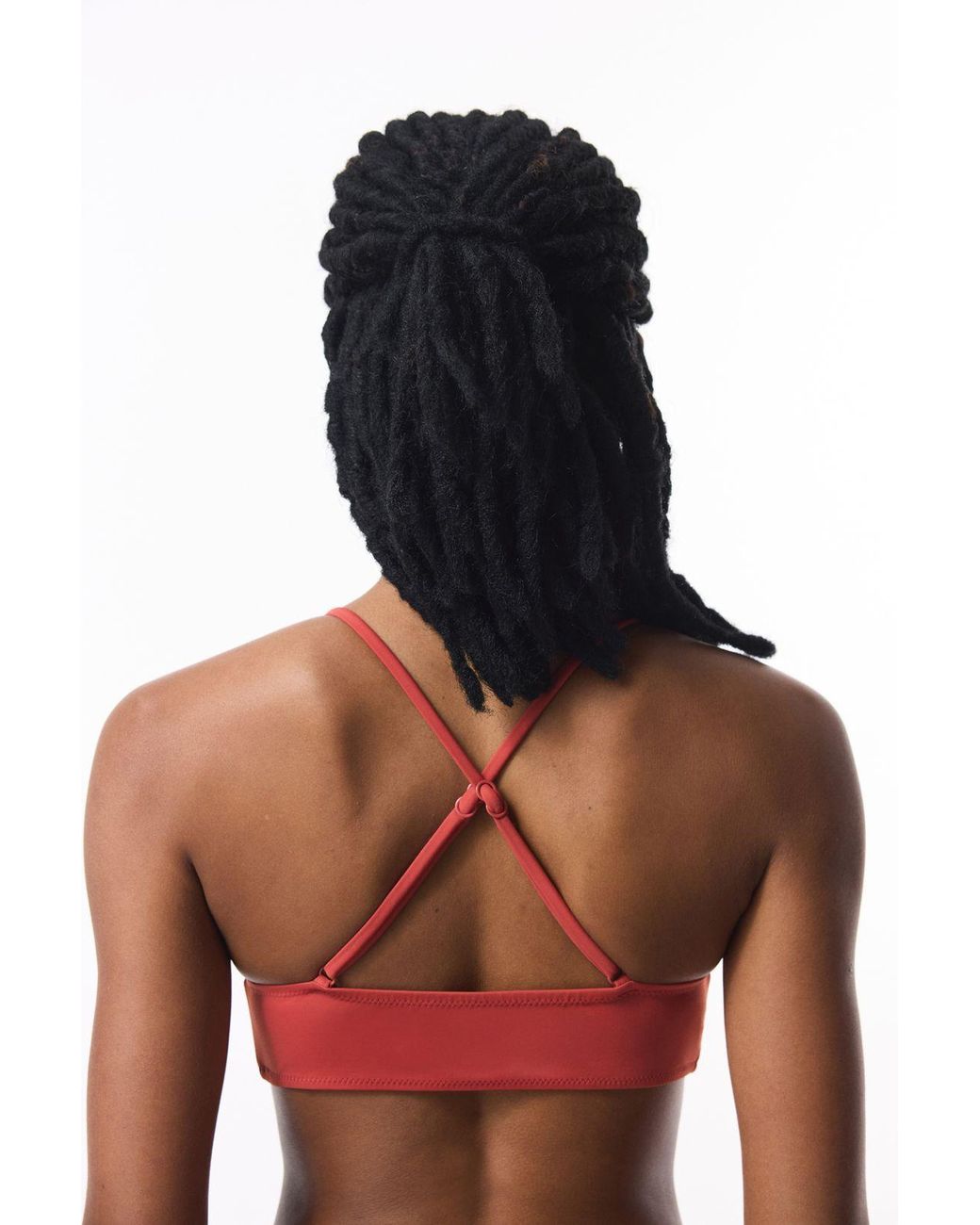 Penti Red Solid Knit Bralette Bikini Top