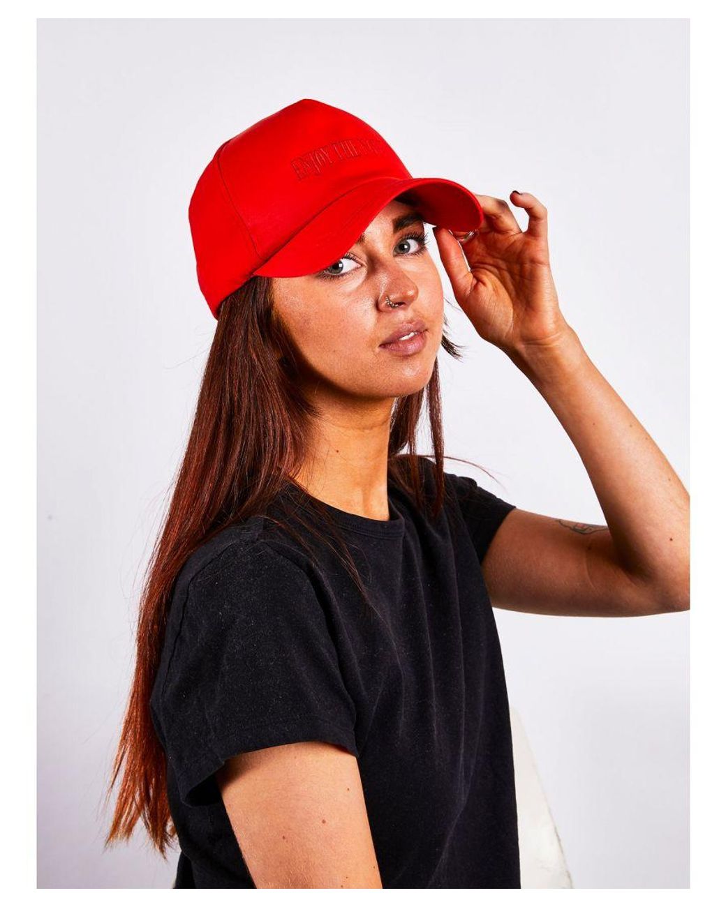 SVNX Soft Nylon 'Enjoy The Now' Embroidered Baseball Cap