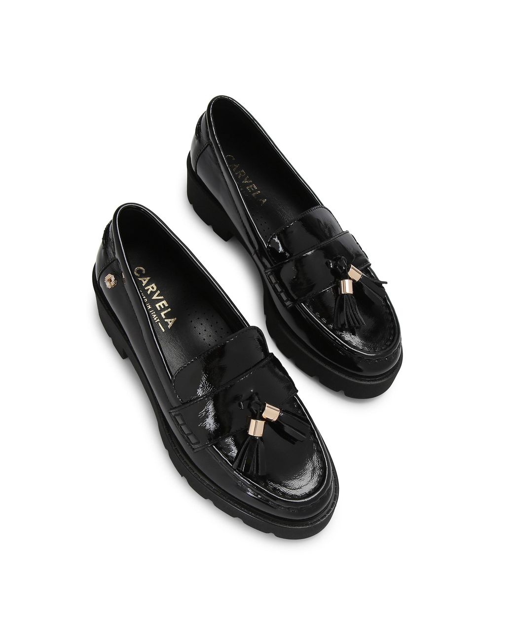 Carvela Kurt Geiger Black Snap Chunky Tassel Loafers