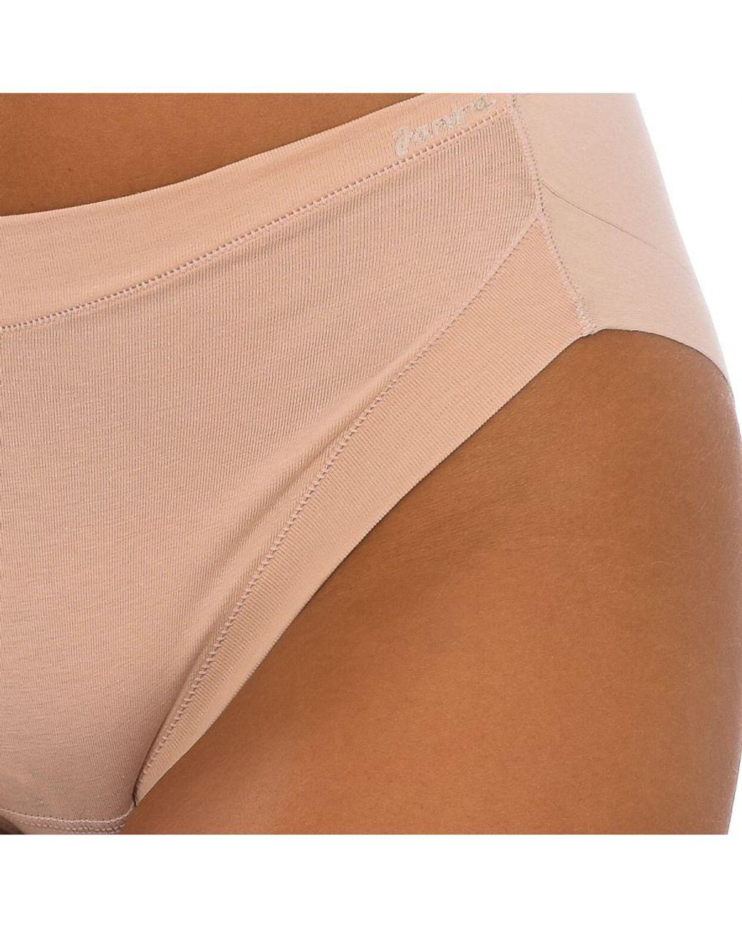 Janira Brown Invisible Briefs Brislip Cotton Band Elastic Fabric 1031862
