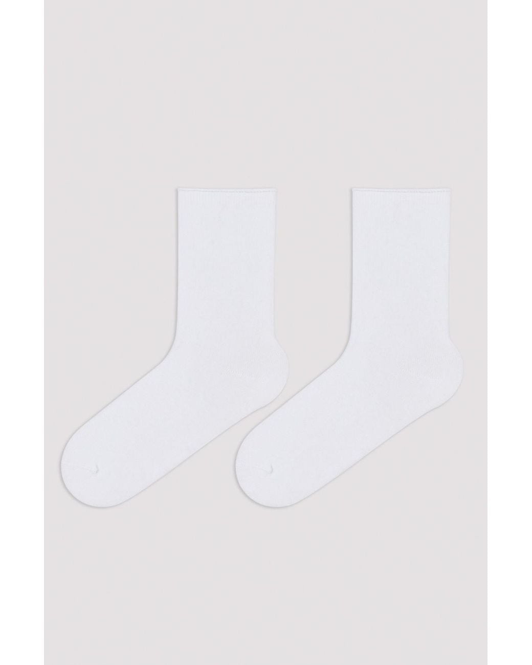 Penti White 2-Pack Ribbed Crew Socks
