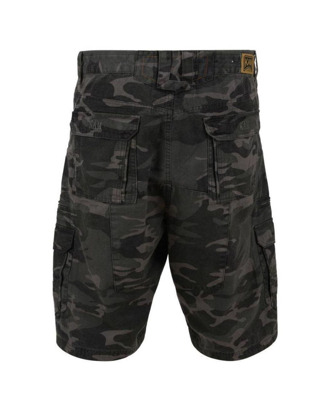KAM Jeanswear Gray Kam Camo Cargo Shorts for men