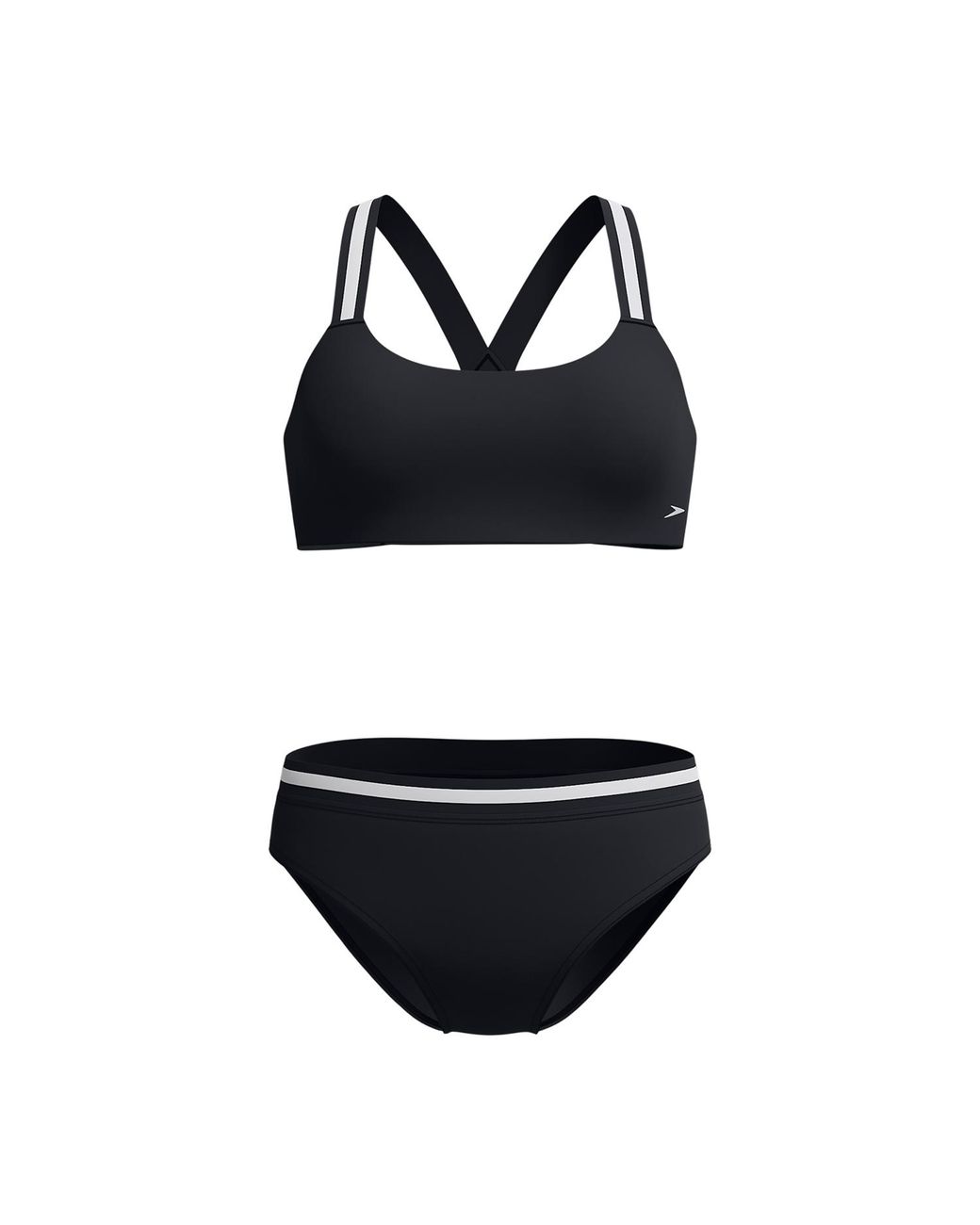 Speedo Black Ladies Vanquisher Performance Two-Piece Swimsuit