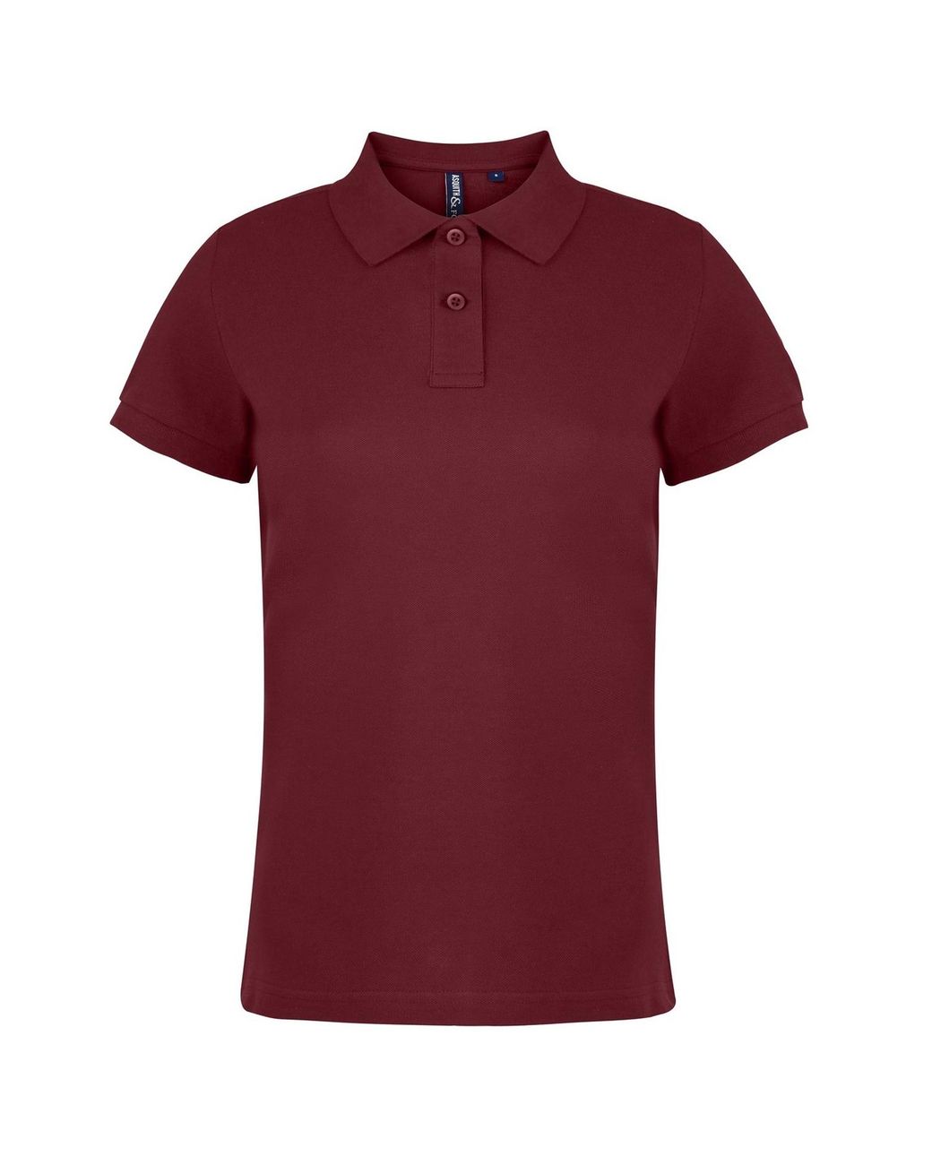Asquith & Fox Red Ladies Plain Short Sleeve Polo Shirt