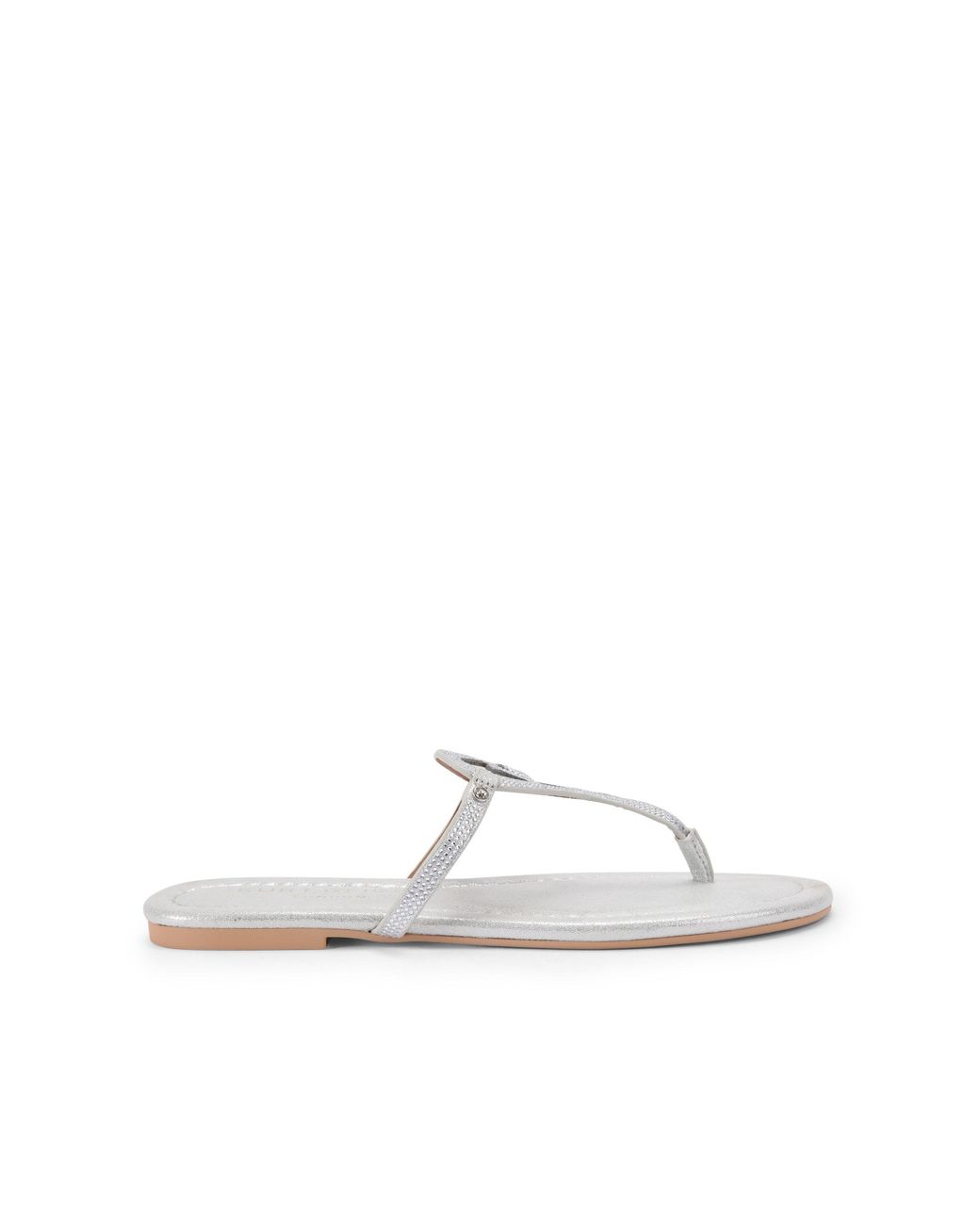 Kurt Geiger White Heart T Bar Flat Sandals