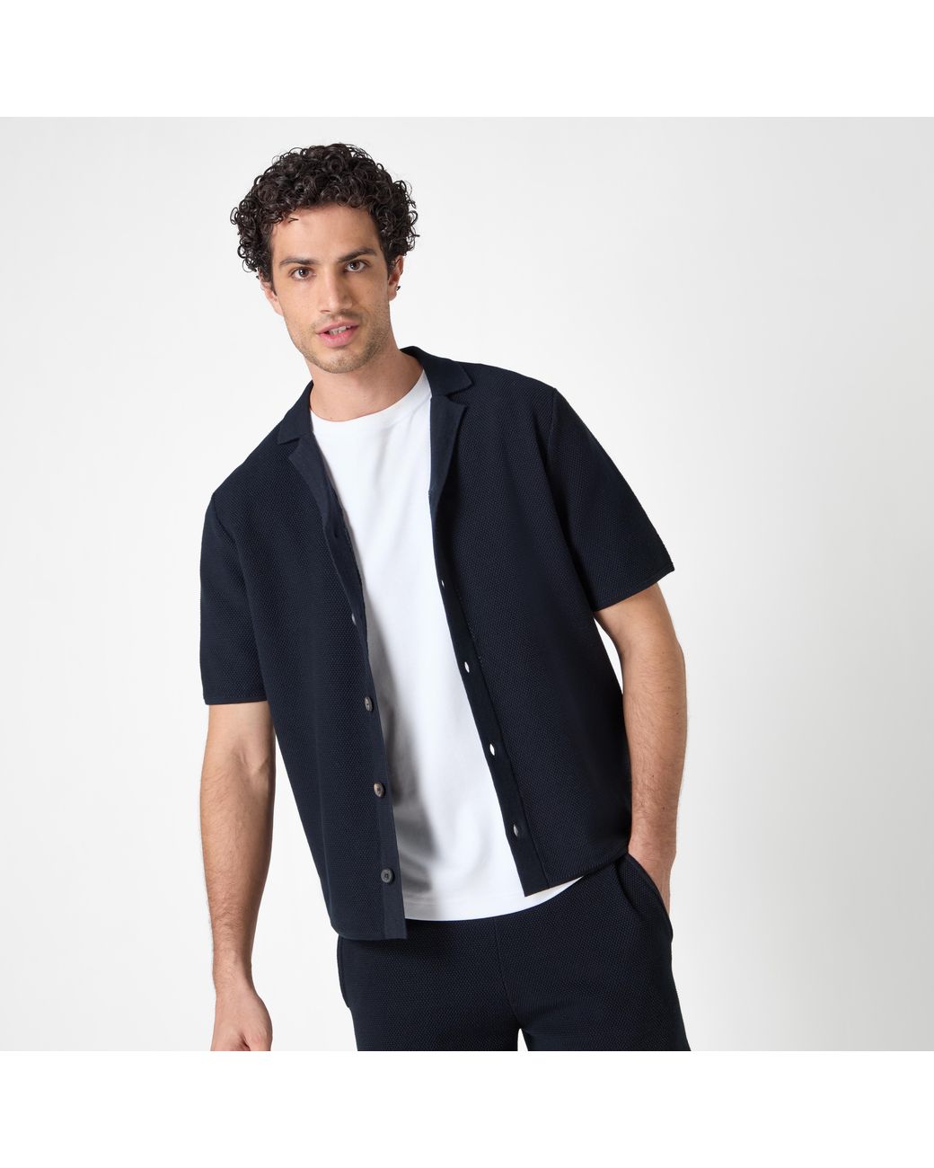 Oliver Sweeney Blue 100% Cotton Knitted Shirt for men