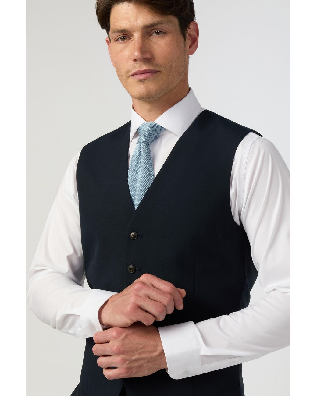 Limehaus Blue Slim Fit Waistcoat for men