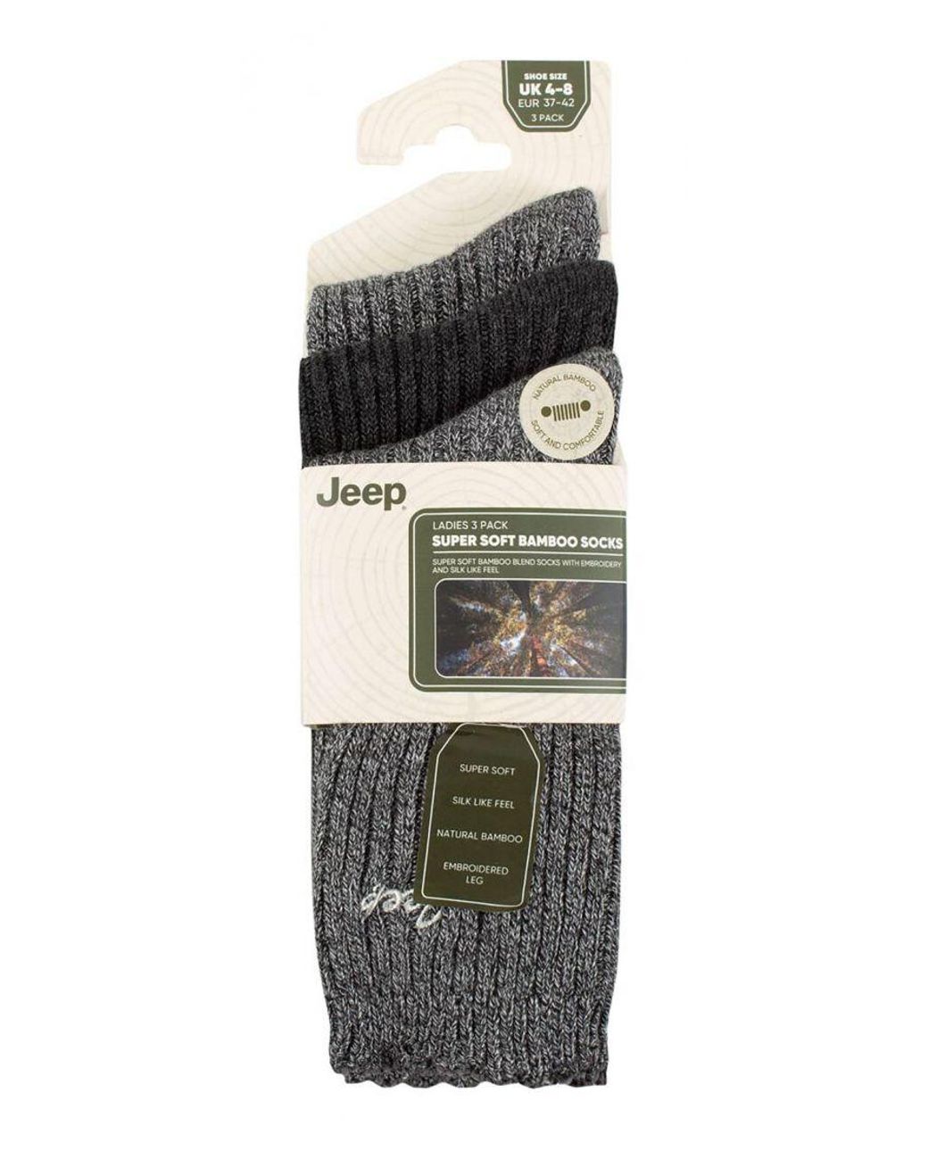 Jeep Black Bamboo Boot Socks