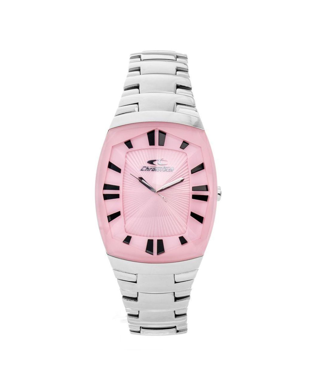 Chronotech Pink Silver Steel Watch