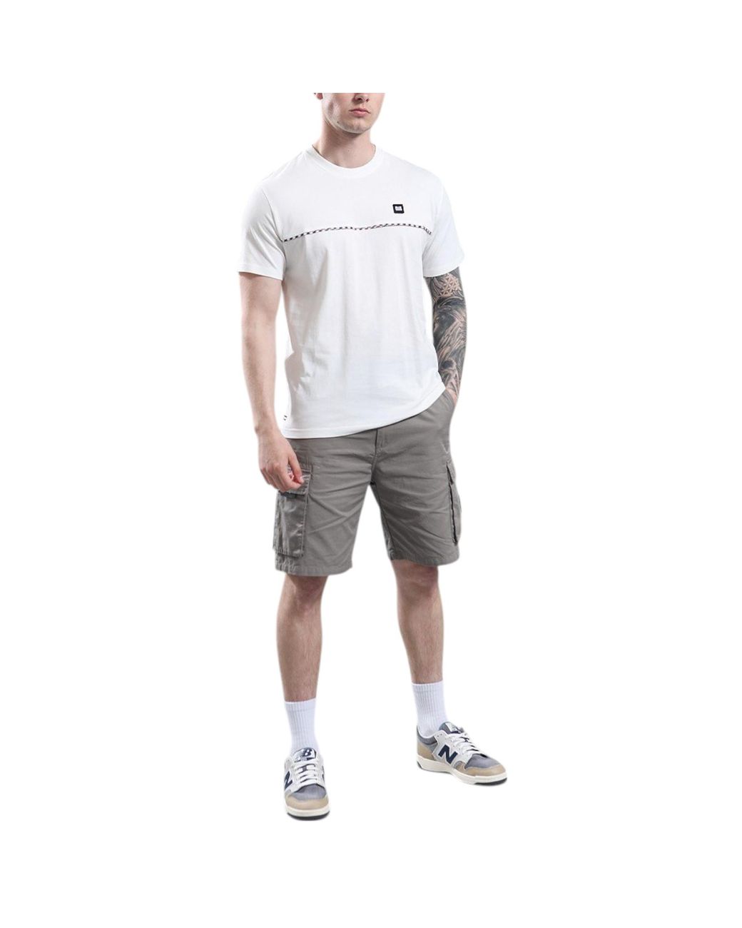 Weekend Offender White T Shirts Cefalu Crew Neck Summer Pullover Cotton Top for men