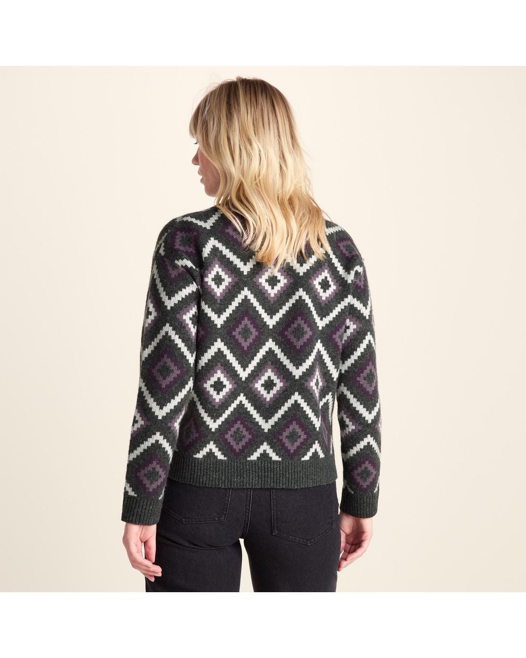TOG24 Blue Solana Chunky Fairisle Inspired Knit Jumper