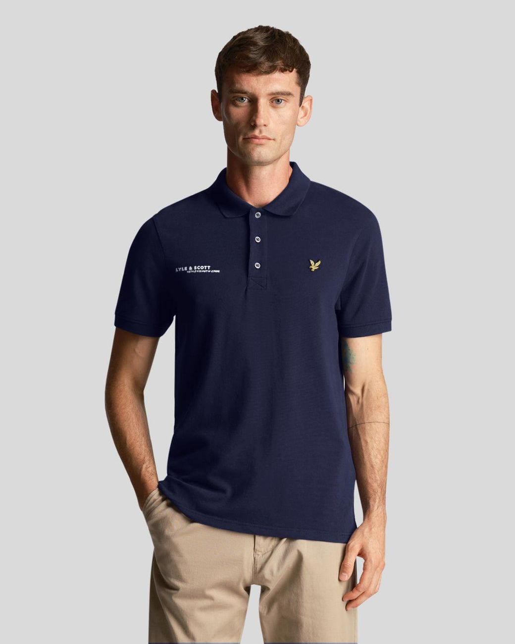 Lyle & Scott Blue Plain Polo Shirt Sp400Vog Size: L for men