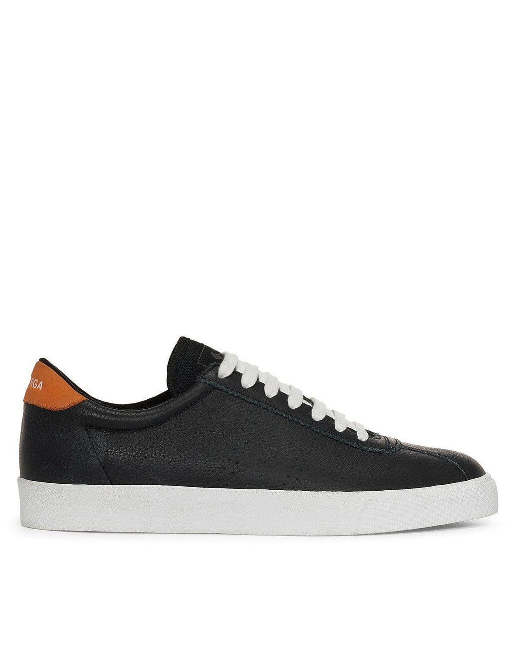 Superga Black Adult 2843 Club S Leather Trainers