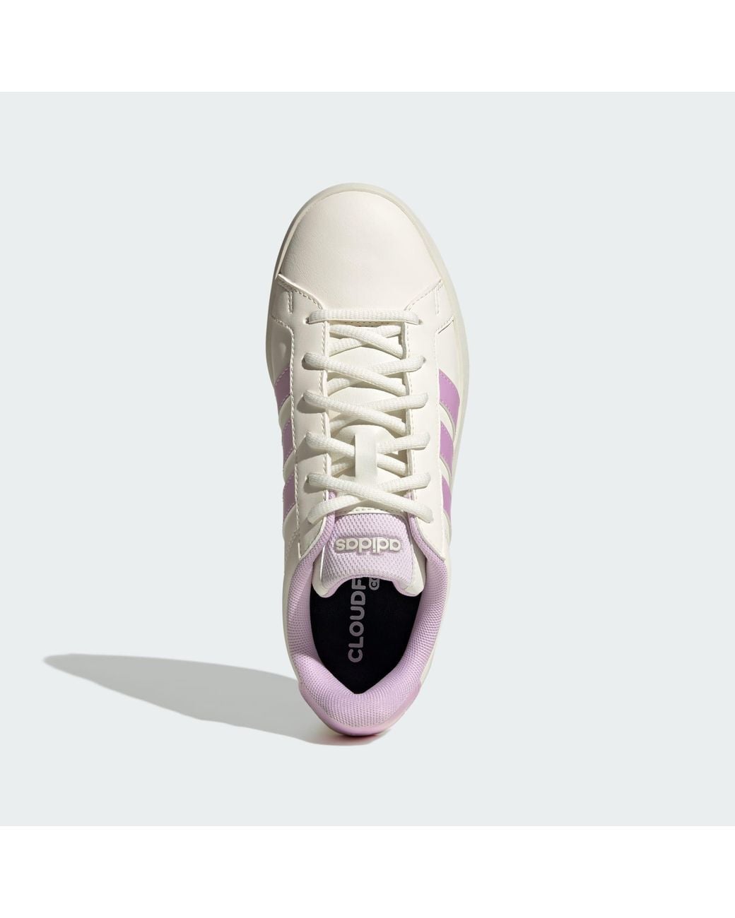 Adidas White Grand Court Base 3.0 Shoes