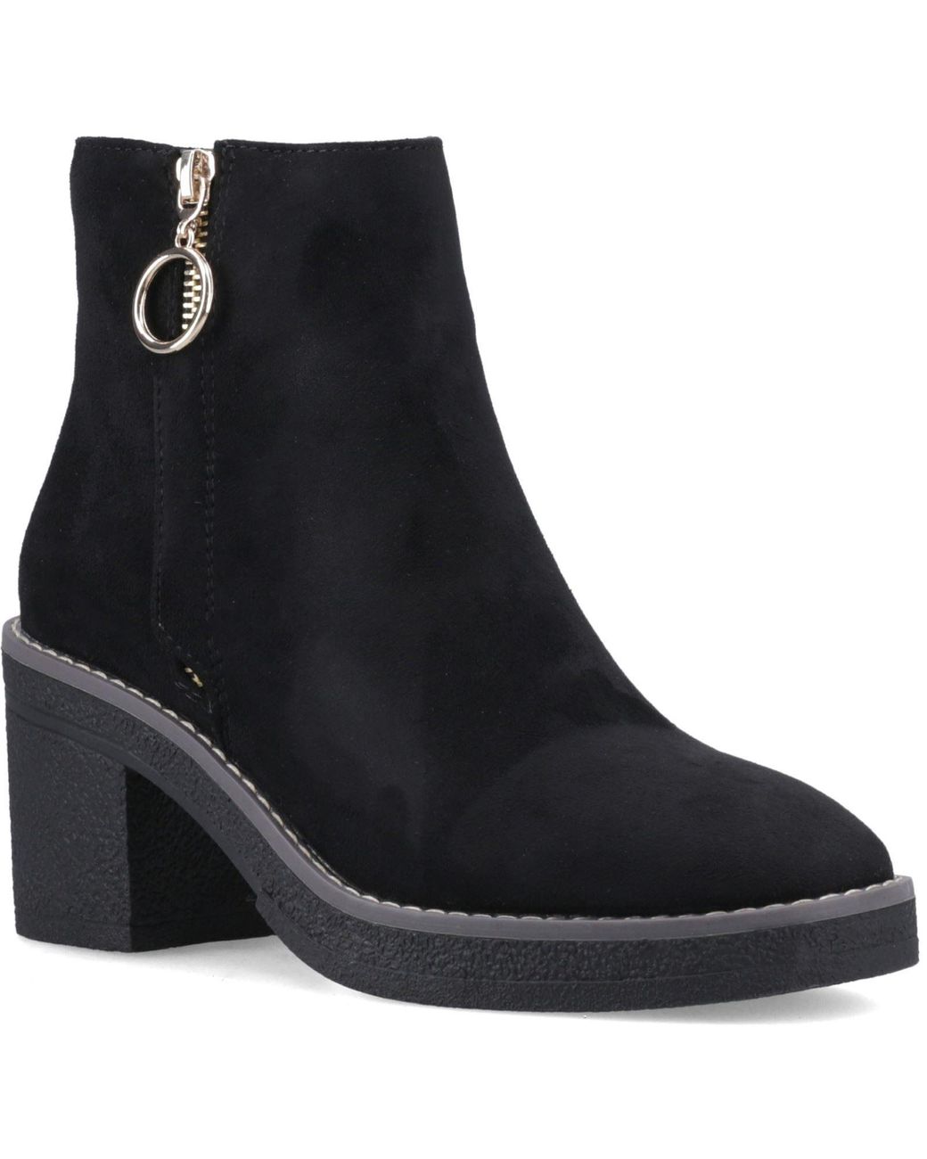 ONLY Black Babette Polyurethane Heeled Ankle Boots Pu