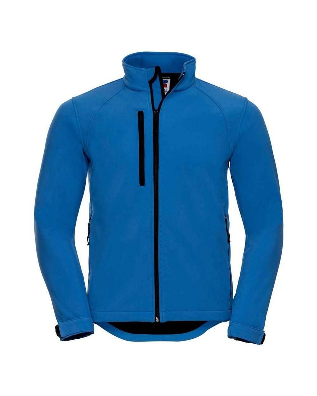 Russell Blue Plain Soft Shell Jacket (Azure) for men