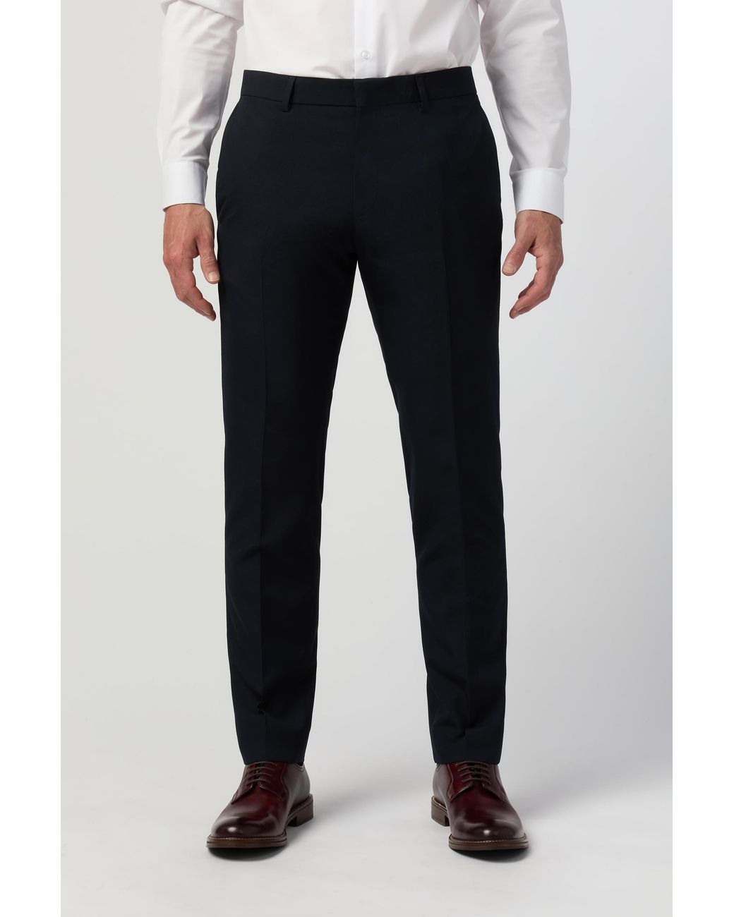 Limehaus Blue Slim Fit Trousers for men