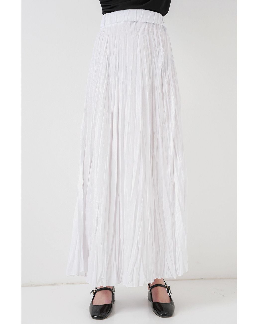 Bigdart Black Textured Maxi Skirt