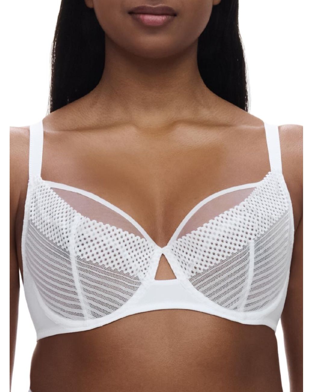 Chantelle White Play Full Cup Covering Bra