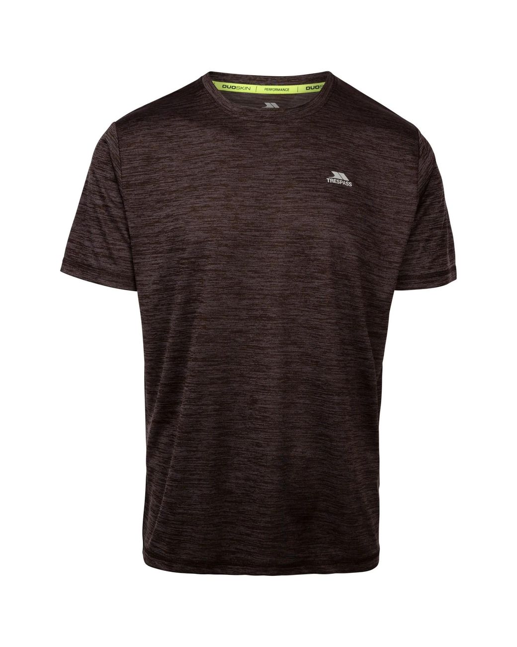 Trespass Black Kearsley Active Top (Dark Flint Marl) for men