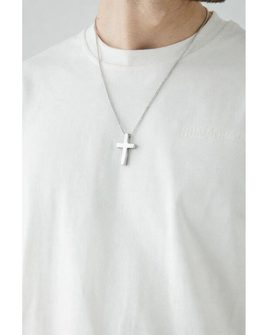 SVNX Metallic Cross Pendant Necklace