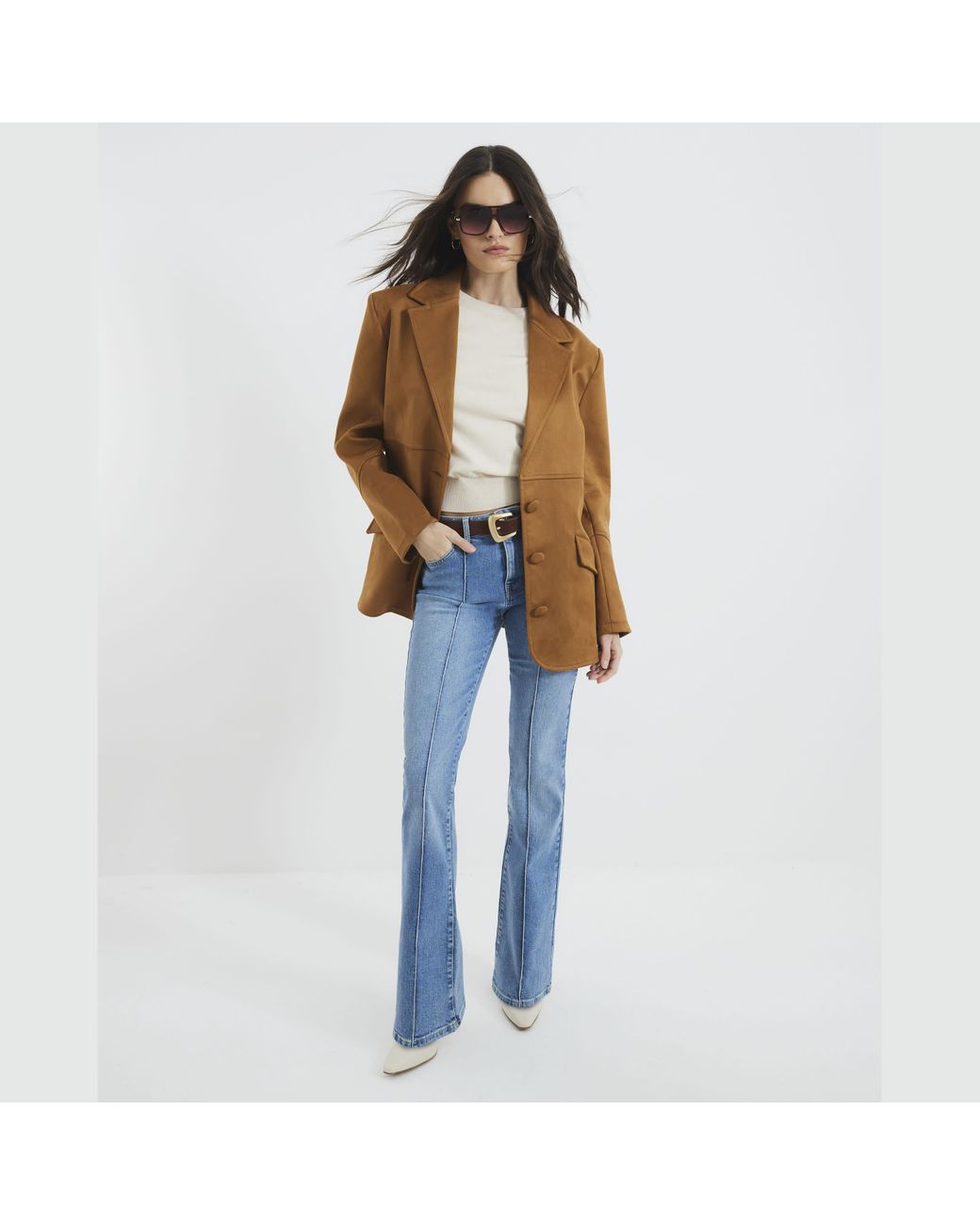 River Island Blue Bootcut Jeans Denim Mid Rise
