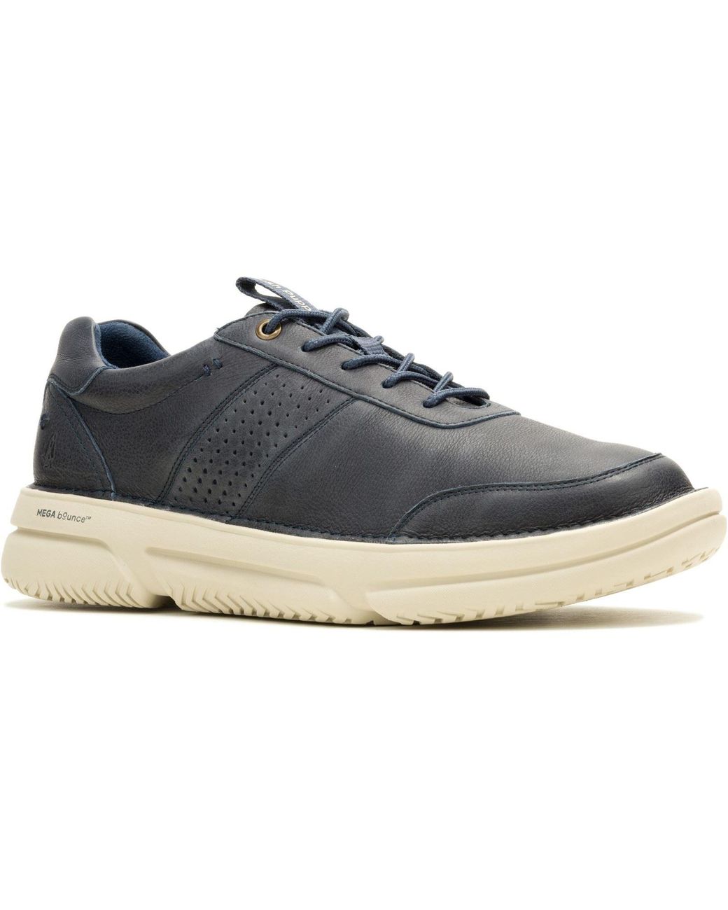Hush Puppies Blue Baylor Leather Trainers for men