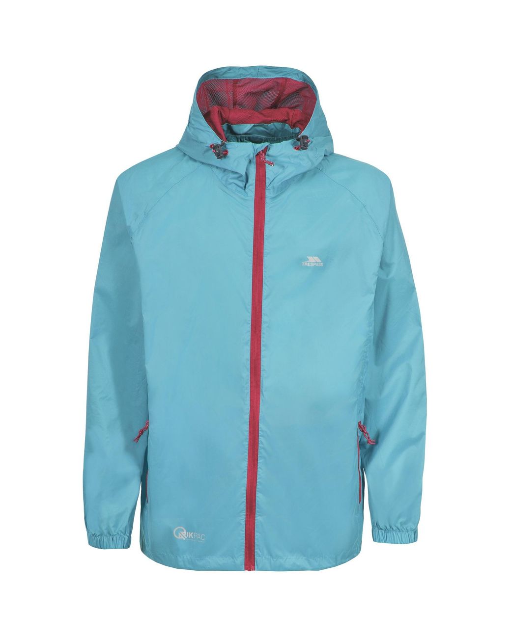 Trespass Blue Adults Qikpac Packaway Waterproof Jacket (Aquatic) for men