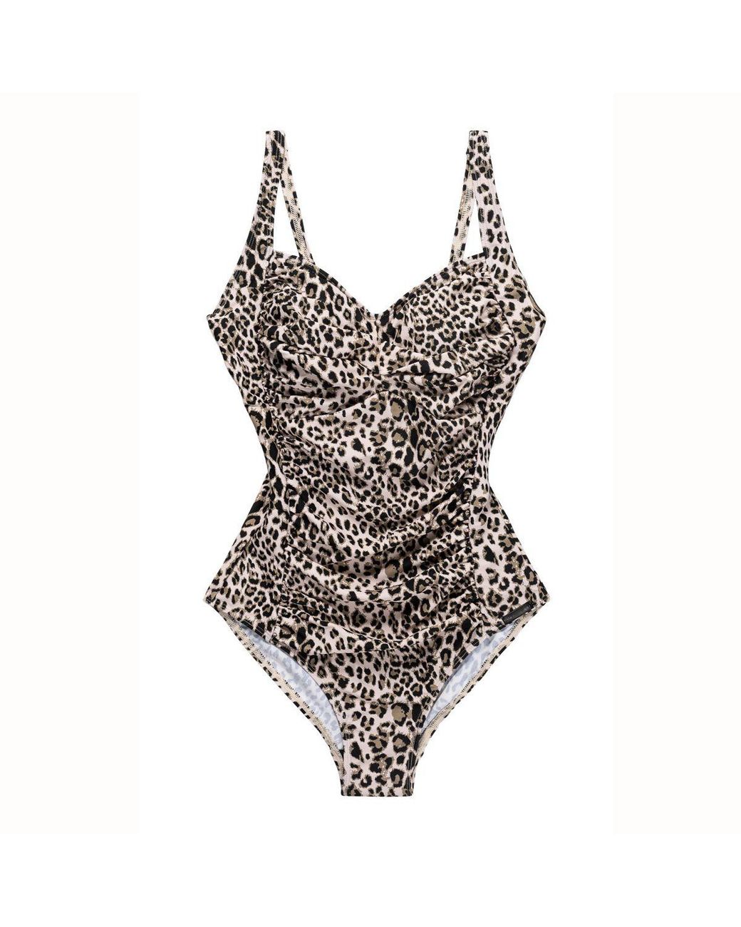 Panos Emporio Brown Potenza Swimsuit Leopard