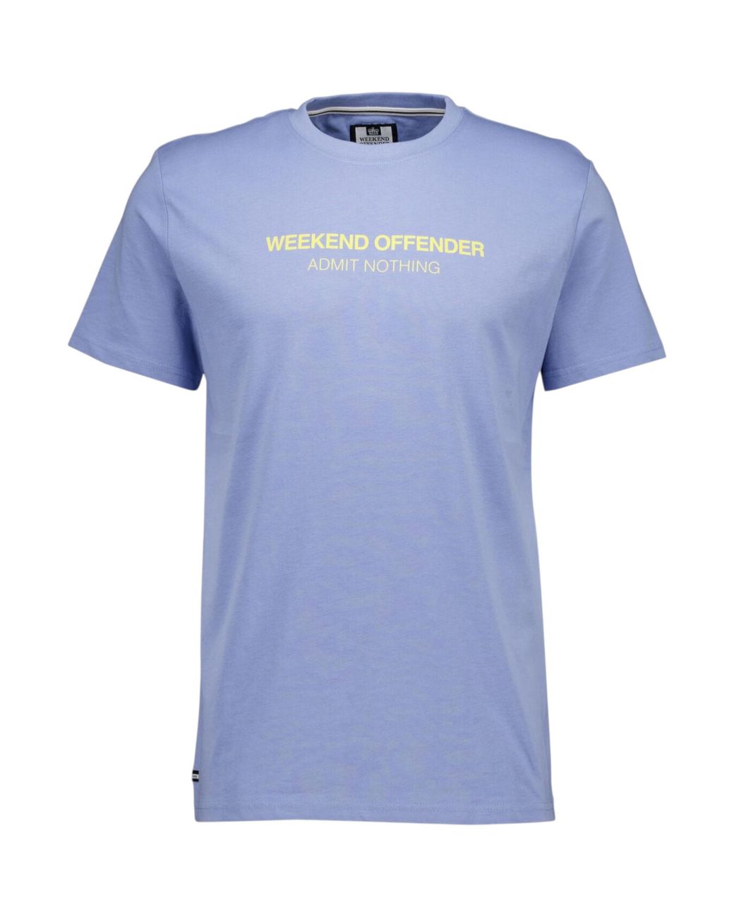 Weekend Offender Blue T Shirts Steinbeck Crew Neck Short Sleeve Cotton Summer for men