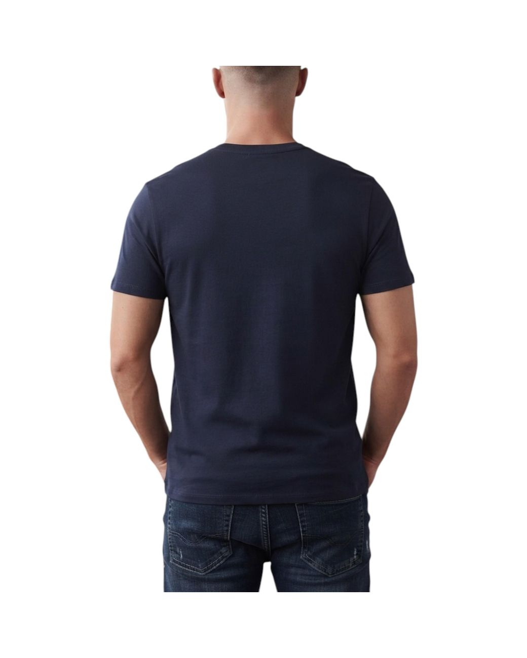 True Religion Blue 108038 T Shirts Short Sleeve Casual Cotton Summer Soft Top for men