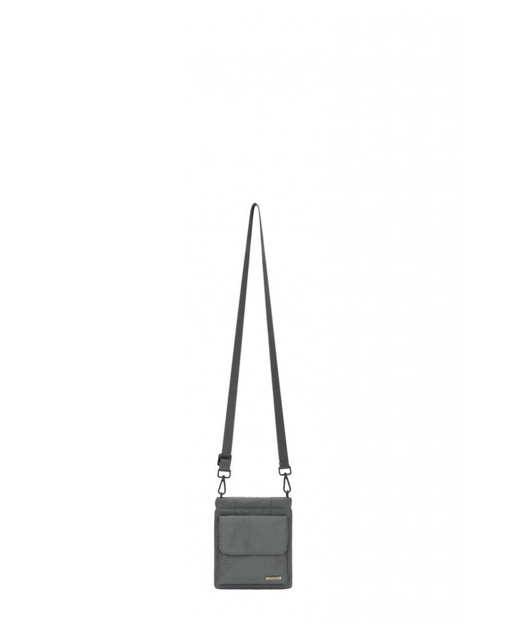 Smith & Canova Gray Portrait Nylon Crossbody Bag