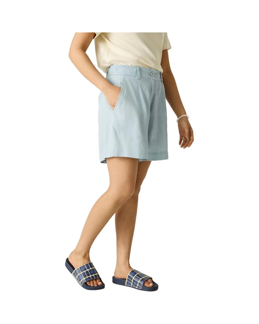 Regatta Blue Orla Kiely Floral Summer Beach Sandals Thongs Flip Flops Slide Sliders