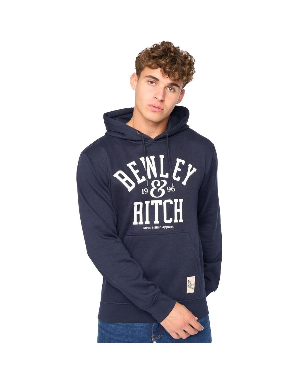 Bewley & Ritch Blue Nuford Hoodie for men