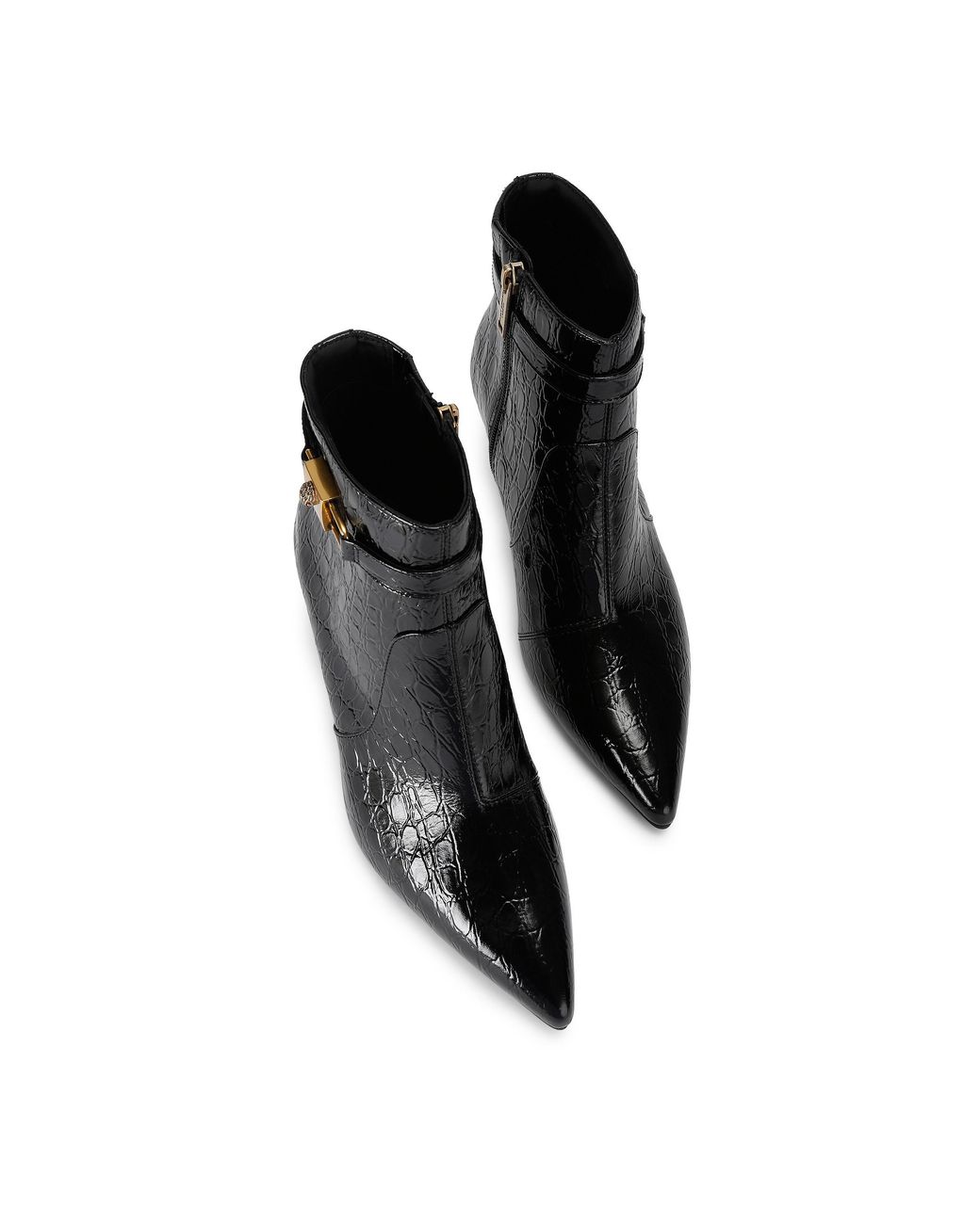 Kurt Geiger Black Leather Brixton Ankle Boots