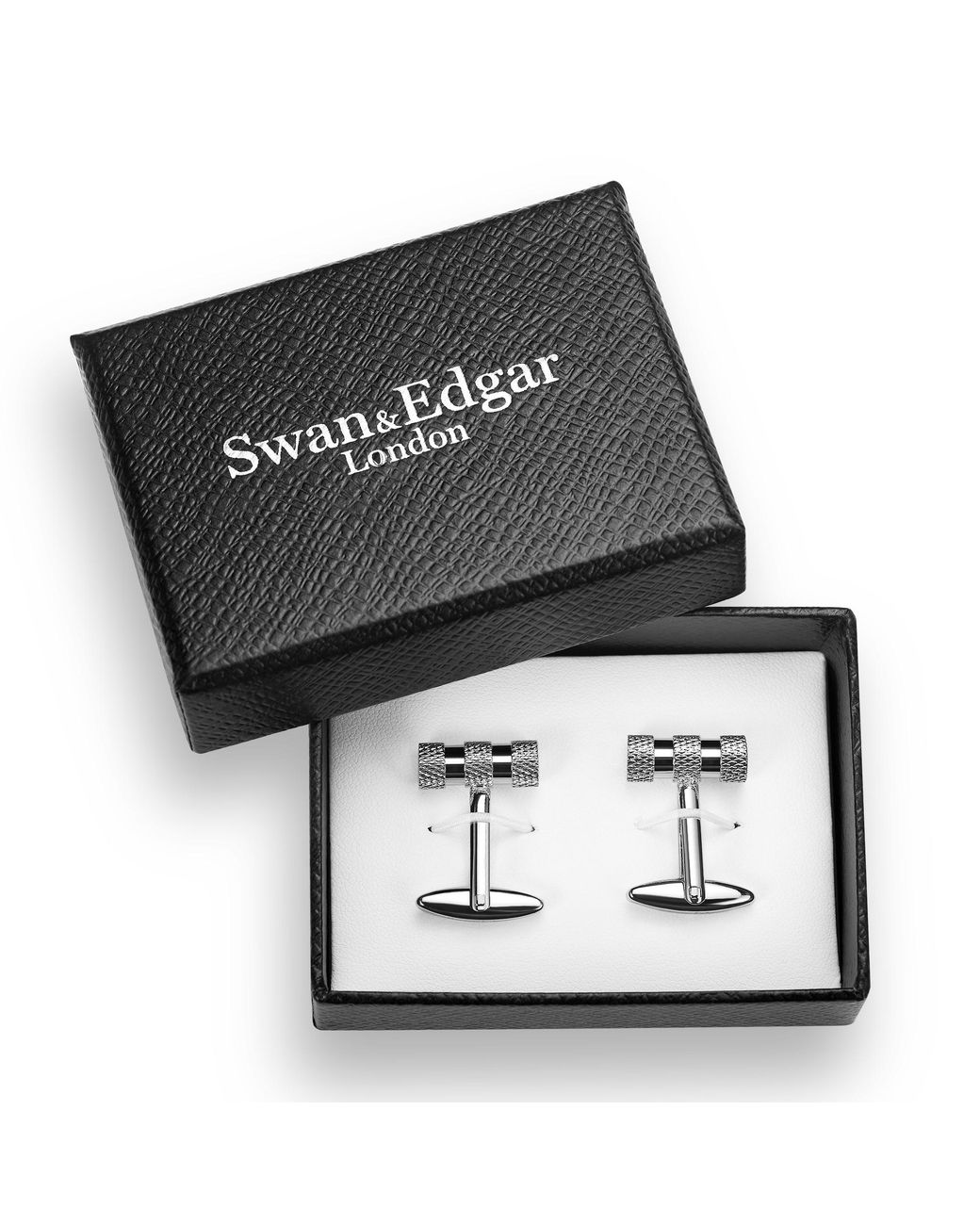 Swan And Edgar Black Cufflinks for men