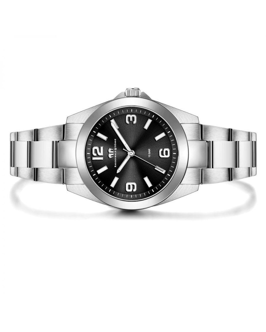 Rhodenwald & Söhne Metallic Stainless Steel Watch 37,5 Mm