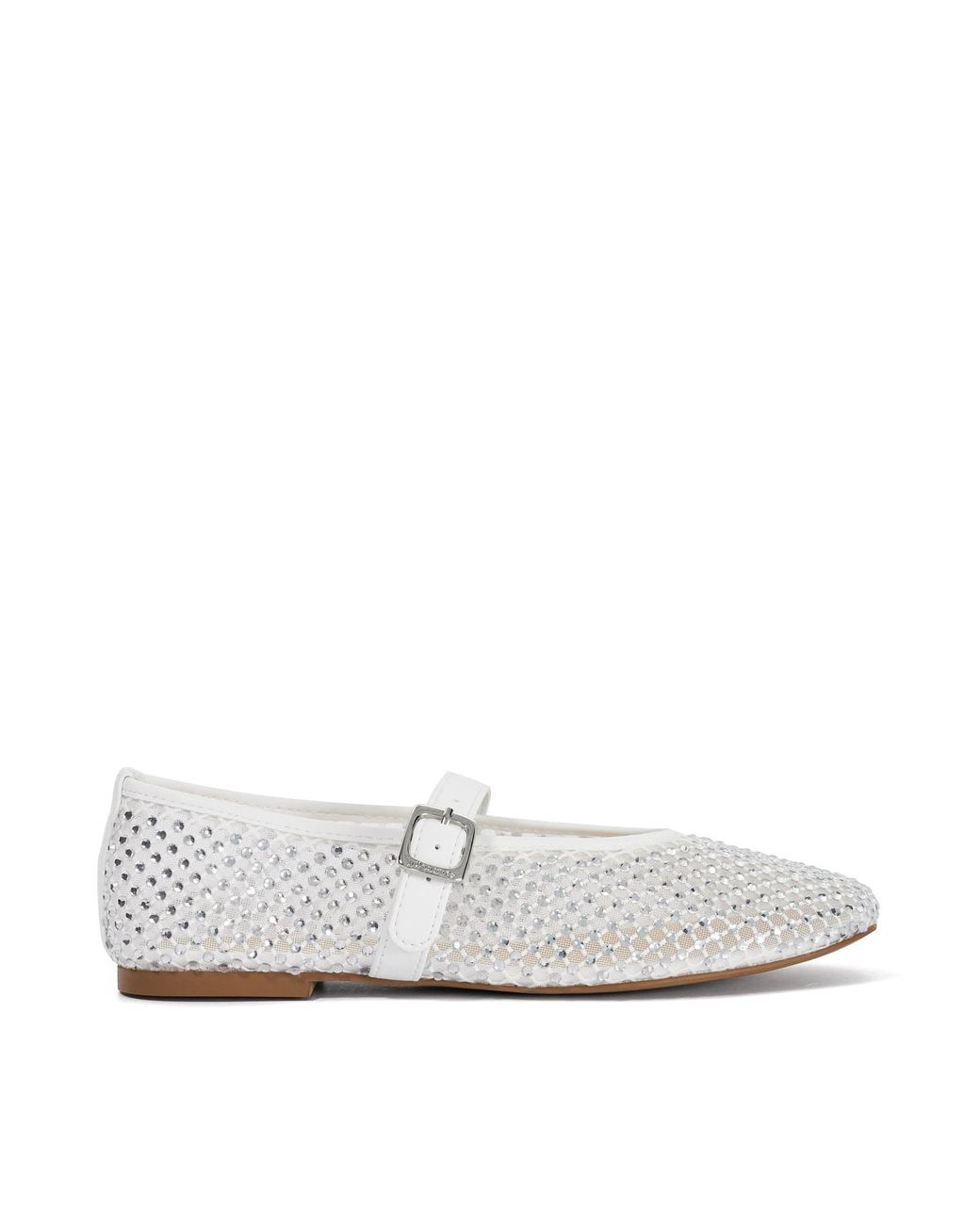 Dune White Haislee Diamante Mary Jane Shoes